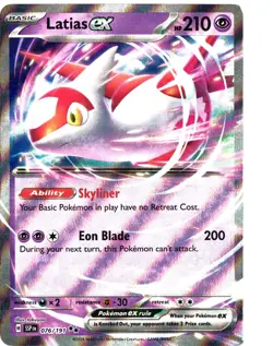 Surging Sparks Latias ex 076/191 Double Rare Pokemon NM/M - Image 1