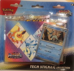 Pokemon TCG Scarlet & Violet Prismatic Evolutions Tech Sticker Pack Promo Glace… - Image 1