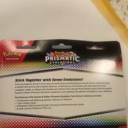 Pokemon TCG Scarlet & Violet Prismatic Evolutions Tech Sticker Pack Promo Glace… - Image 2