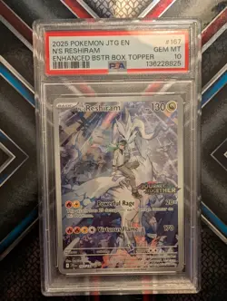 N's Reshiram Journey Together Stamped 167/159 Box Topper PSA 10 Pokemon Promo - Image 1