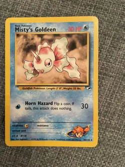 Pokemon TCG Misty's Goldeen Gym Heroes 30/132 Regular Unlimited Rare - Excellent - Image 1
