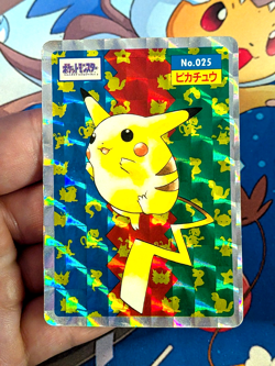 Pikachu Japanese Pokemon #25 Topsun Holo 1995 Pocket Monster Prism Sticker TCG - Image 1