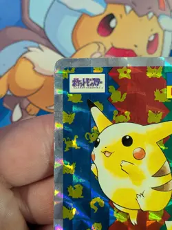 Pikachu Japanese Pokemon #25 Topsun Holo 1995 Pocket Monster Prism Sticker TCG - Image 5