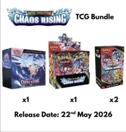 CHAOS RISING Pokemon Center (PRESALE) 1 x PC ETB 1 x BOOSTER BOX 2x BUNDLES - Image 1