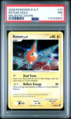 2008 POKEMON DIAMOND & PEARL MAJESTIC DAWN #13 ROTOM-HOLO PSA 7 - Image 1
