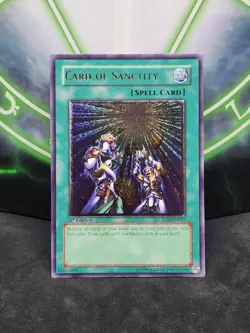 Yugioh Card of Sanctity TLM-EN037 Ultimate Rare 1st Edition NM Euro - Image 1