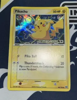 Pokemon Pikachu TCG EX Emerald Card 60/106 Stamped Reverse Holo - Image 2