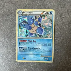 Blastoise 13/95 Cracked Ice Holo Bleed Rare Pokemon TCG HGSS Unleashed Card LP - Image 1