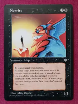 Magic The Gathering ICE AGE NORRITT black card MTG - Image 1
