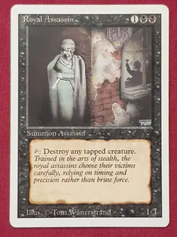 Magic The Gathering REVISED EDITION ROYAL ASSASSIN black card MTG - Image 1
