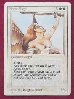 Magic The Gathering REVISED EDITION SERRA ANGEL white card MTG - Image 1