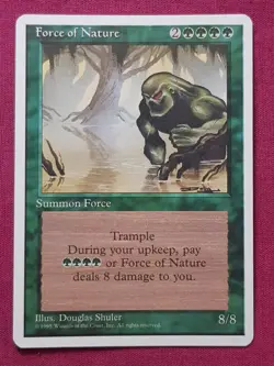 Magic The Gathering 4TH EDITION FORCE OF NATURE green card MTG - Image 1