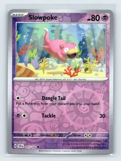 2024 Pokemon Stellar Crown 057/142 Slowpoke Common Reverse Holo - Image 1
