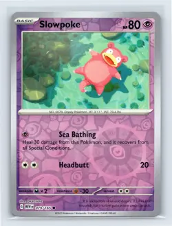 2023 Pokemon 151 079/165 Slowpoke Common Reverse Holo - Image 1