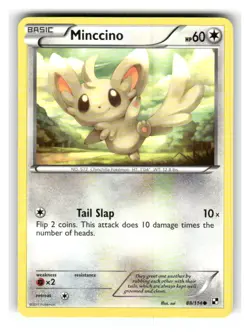 Minccino 88/114 Common Black & White Pokemon Lightly Played - Image 1
