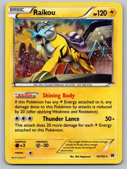 Raikou 55/162 Holo BREAKthrough Pokemon Moderately Played - Image 1