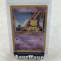 ABRA 43/102 VINTAGE COMMON BASE SET UNLIMITED POKEMON NM - Image 1
