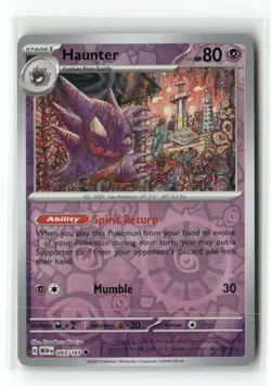 Haunter 093/165 Uncommon 151 Pokemon Reverse Holo Near Mint - Image 1