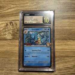 Pokemon Misty’s Gyarados Destined Rivals Prerelease Cosmos Holo CGC 10 Pristine - Image 1
