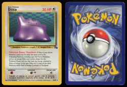 Ditto 18/62 Unlimited Rare Fossil Pokemon English MP - Image 3