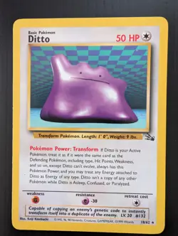 The Pokemon Company Ditto 18/62 Fossil 50 HP Basic Rare Regular English - Image 1