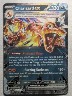 Charizard ex 054/091 Double Rare Paldean Fates Pokemon Near Mint - Image 1