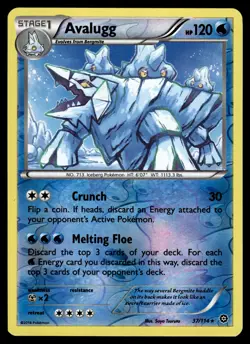 Avalugg 37/114 Steam Siege Reverse Holo Rare Pokemon - Image 1