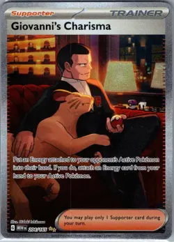 Giovanni's Charisma 204/165 SIR SV: Scarlet & Violet 151 - Pokemon Card - NM - Image 1