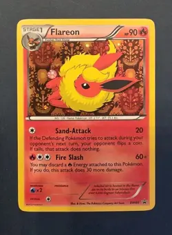 Pokemon Card - Flareon Black and White Promo BW88 Holo - Image 1