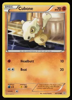 Cubone 60/124 Dragons Exalted Atsuko Nishida Art Pokemon TCG Card - Image 1