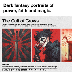 MTG Card Sleeves 105PCS | Dark Fantasy Style | Cult of Crows | Matte Finish - Image 4