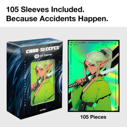 MTG Card Sleeves 105PCS | Manga/Anime Style | Clan Steel Leaf | Foil Finish - Image 3