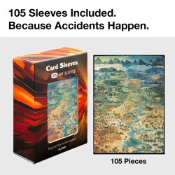 MTG Card Sleeves 105PCS | Vintage fantasy style | DND Map | Matte Finish - Image 3