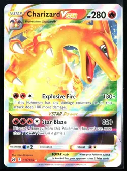 2023 Sword & Shield - Crown Zenith Charizard VSTAR #19 Holo Pokemon Card - Image 1