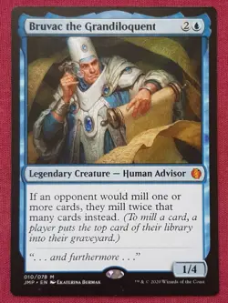 Magic The Gathering JUMPSTART BRUVAC THE GRANDILOQUENT blue card MTG - Image 1