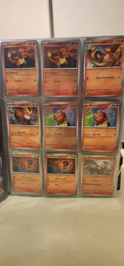 Near complete set Phantasmal Flames Pokemon Cards in Folder - Image 3