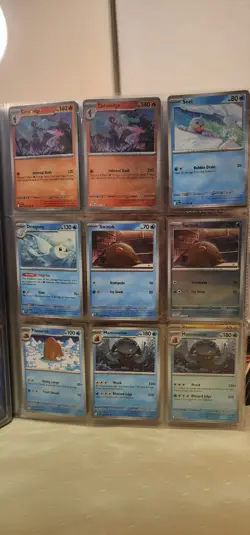 Near complete set Phantasmal Flames Pokemon Cards in Folder - Image 4