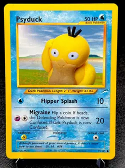 Psyduck 79/105 MP Awesome Yuka Morri Clay Artwork Pokemon Card! - Image 1