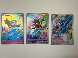 Pokemon TCG First Partner Illustration Collection Gen 7 Alola Full Set (NM) - Image 1
