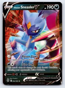 Hisuian Sneasler V 094/189 Holo V Rare Astral Radiance Pokemon Near Mint - Image 1