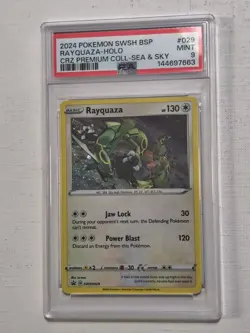 2024 POKEMON SWSH PROMO CROWN ZENITH PREMIUM COLLECTION #029 RAYQUAZA-HOLO PSA 9 - Image 1