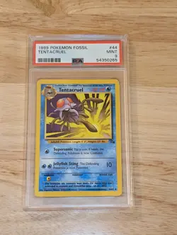 1999 POKEMON FOSSIL #44 TENTACRUEL PSA 9 - Image 1