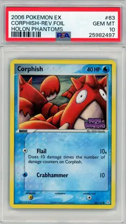 Pokemon Corphish EX Holon Phantoms Reverse Holo #63 PSA 10 Gem Mint - Image 1