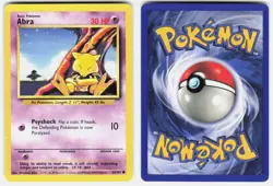 Abra 43/102 Common Base Set Unlimited Pokemon Lightly Played - Image 1