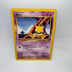 Abra 43/102 Common Base Set Unlimited Pokemon Lightly Played - Image 1