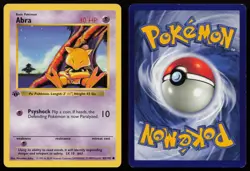 Abra 43/102 1st Edition Common Base Set Shadowless Pokemon English MP - Image 3