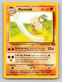 Marowak - 39/64 Uncommon Jungle Pokemon Unlimited LP - Image 1