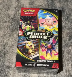 Pokemon TCG Mega Evolution Perfect Order Booster Bundles New Sealed 6 Packs - Image 1