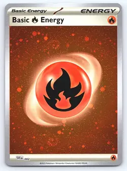 Pokemon TCG Basic Fire Energy Cosmos Holo 2 SWIRLS! Scarlet & Violet: 151 - Image 1