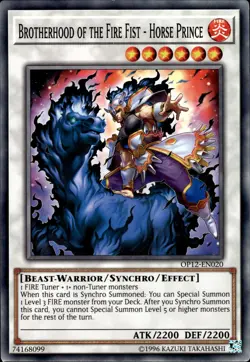 Brotherhood Of The Fire Fist - Horse Prince - OP12-EN020 - LP - YuGiOh - Image 1